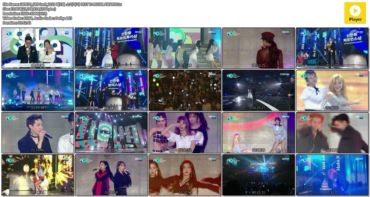 [TV-SHOW] 2018 2nd SORIBADA BEST K-MUSIC AWARDS (2018.08.30)