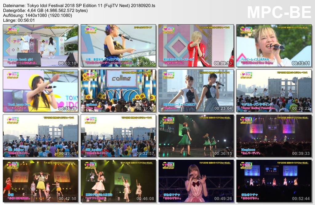 [TV-SHOW] TOKYO IDOL FESTIVAL 2018 SPエディション 11 (2018.09.20)