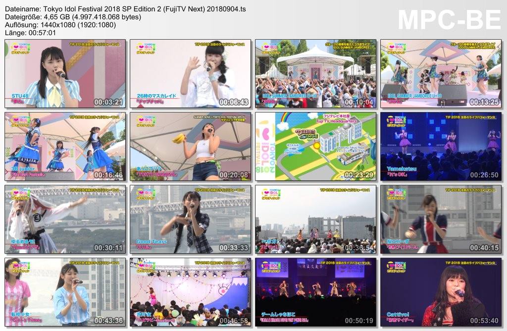 [TV-SHOW] TOKYO IDOL FESTIVAL 2018 SPエディション 2 (2018.09.04)