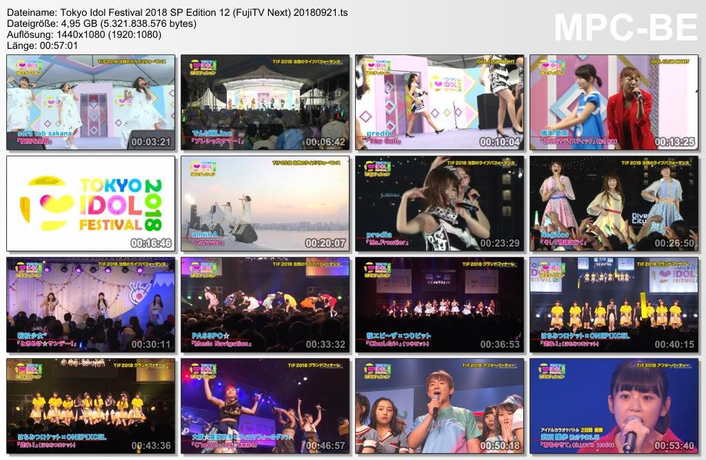 [TV-SHOW] TOKYO IDOL FESTIVAL 2018 SPエディション 12 (2018.09.21)