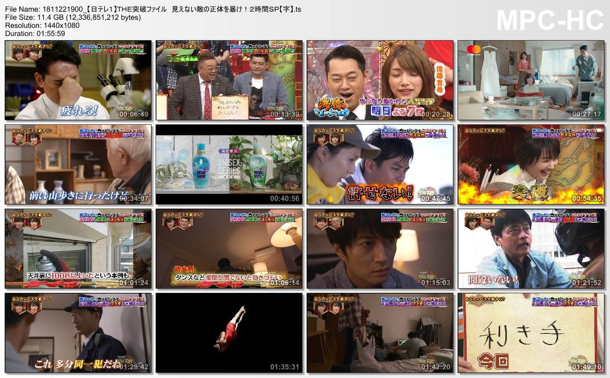 [TV-SHOW] ＴＨＥ突破ファイル　見えない敵の正体を暴け！２時間ＳＰ (2018.11.22)