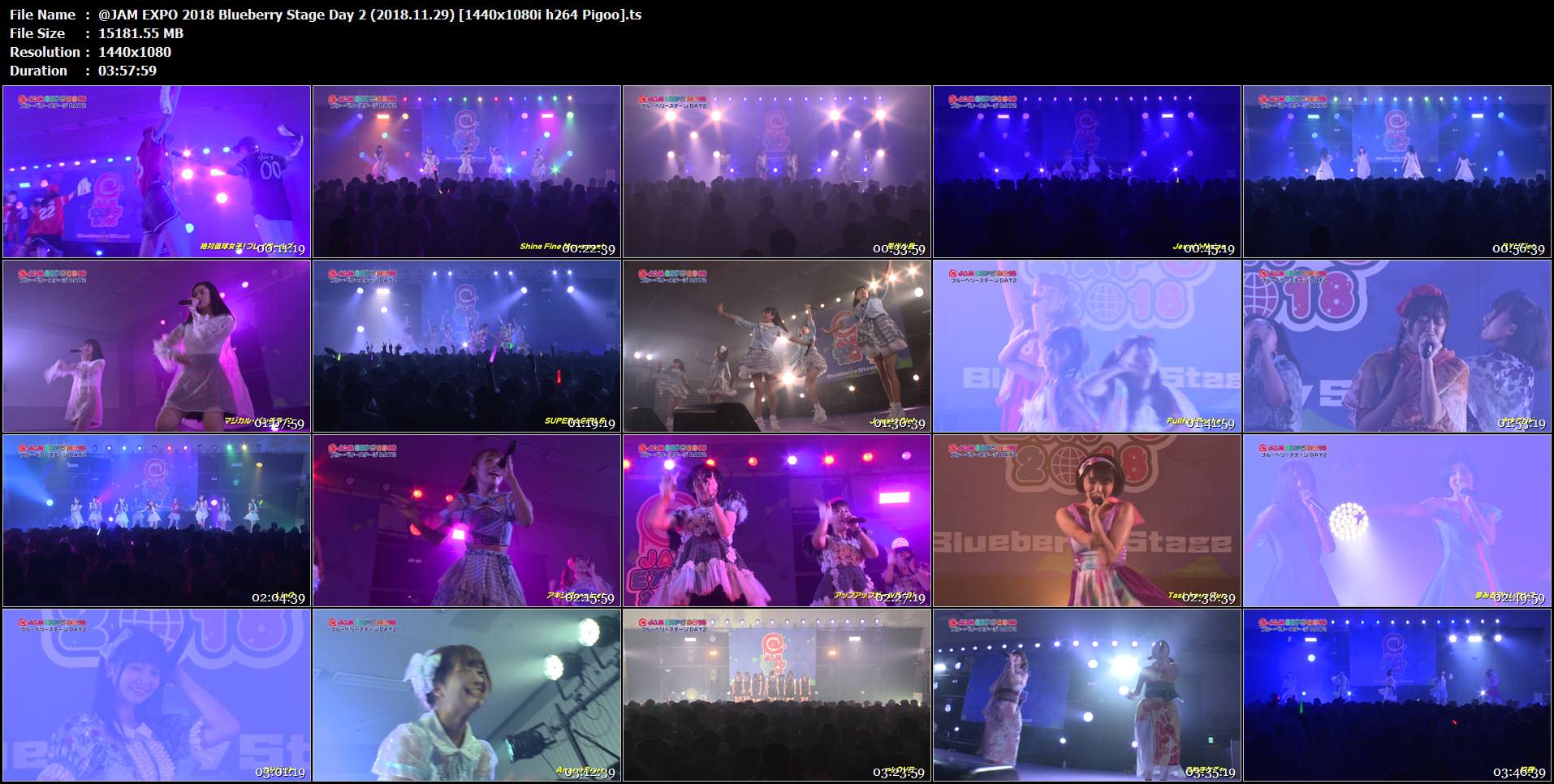[TV-SHOW] @JAM EXPO 2018～ブルーベリーステージ day2 (2018.11.29)