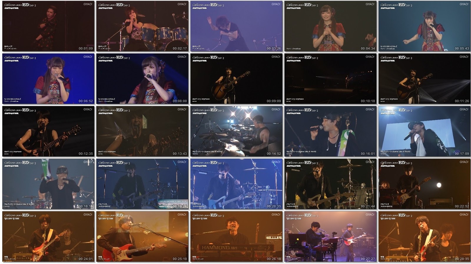 [TV-SHOW] COUNTDOWN JAPAN 1819 DAY-2 ライブダイジェスト (2018.12.29)