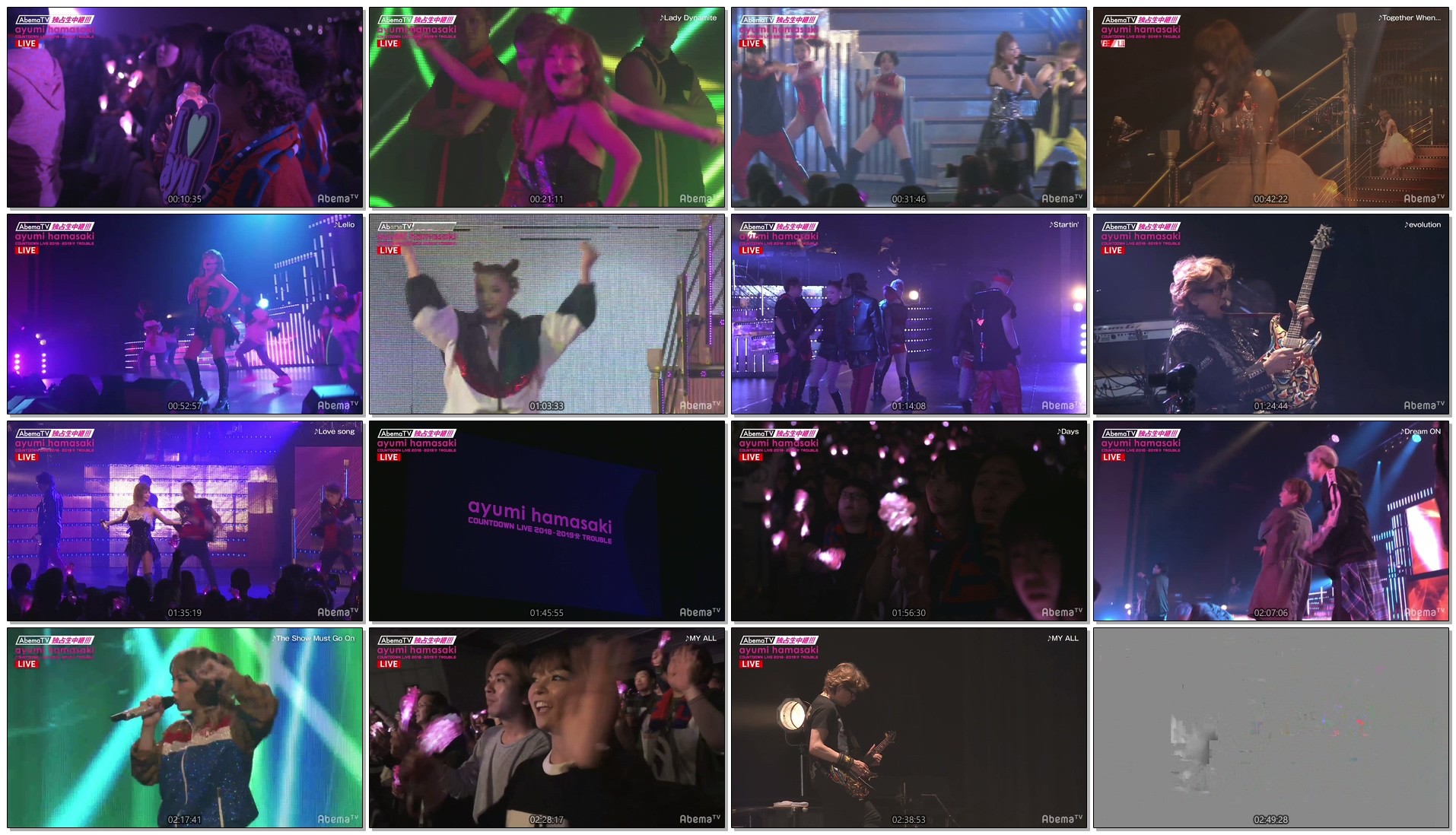 [TV-SHOW] 浜崎あゆみ – 独占生中継「ayumi hamasaki COUNTDOWN LIVE」 (2019.01.01)