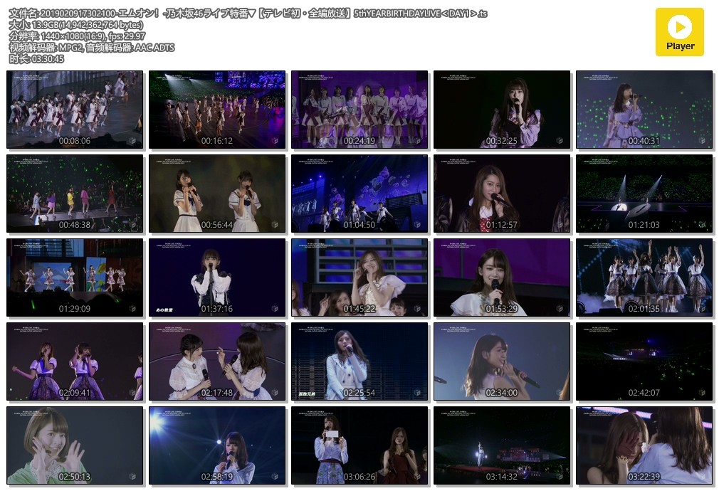 [TV-SHOW] 乃木坂46 – 5th YEAR BIRTHDAY LIVE DAY1 (2019.02.09)