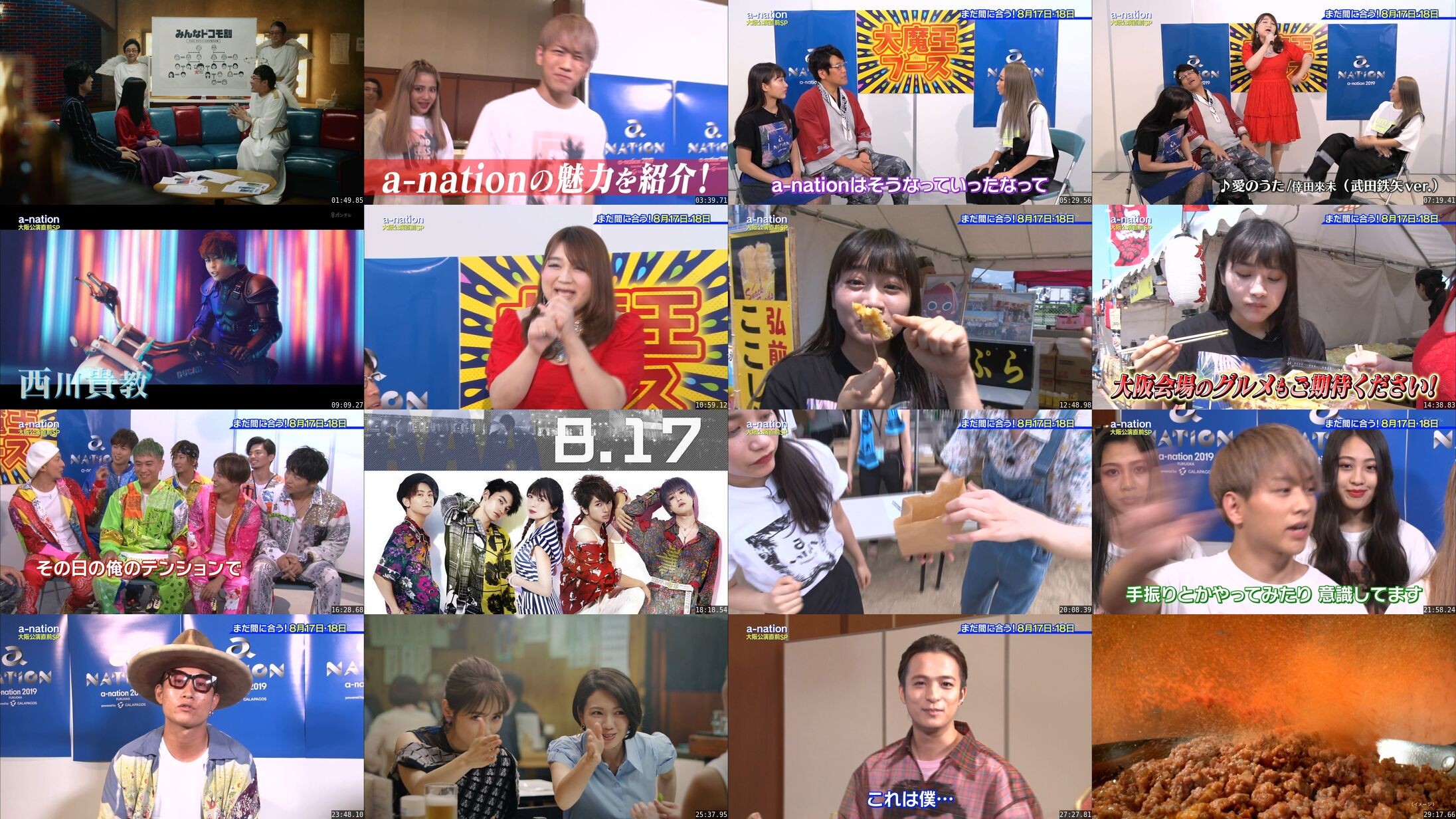 [TV-Variety] a-nation大阪公演直前スペシャル (2019.08.15)