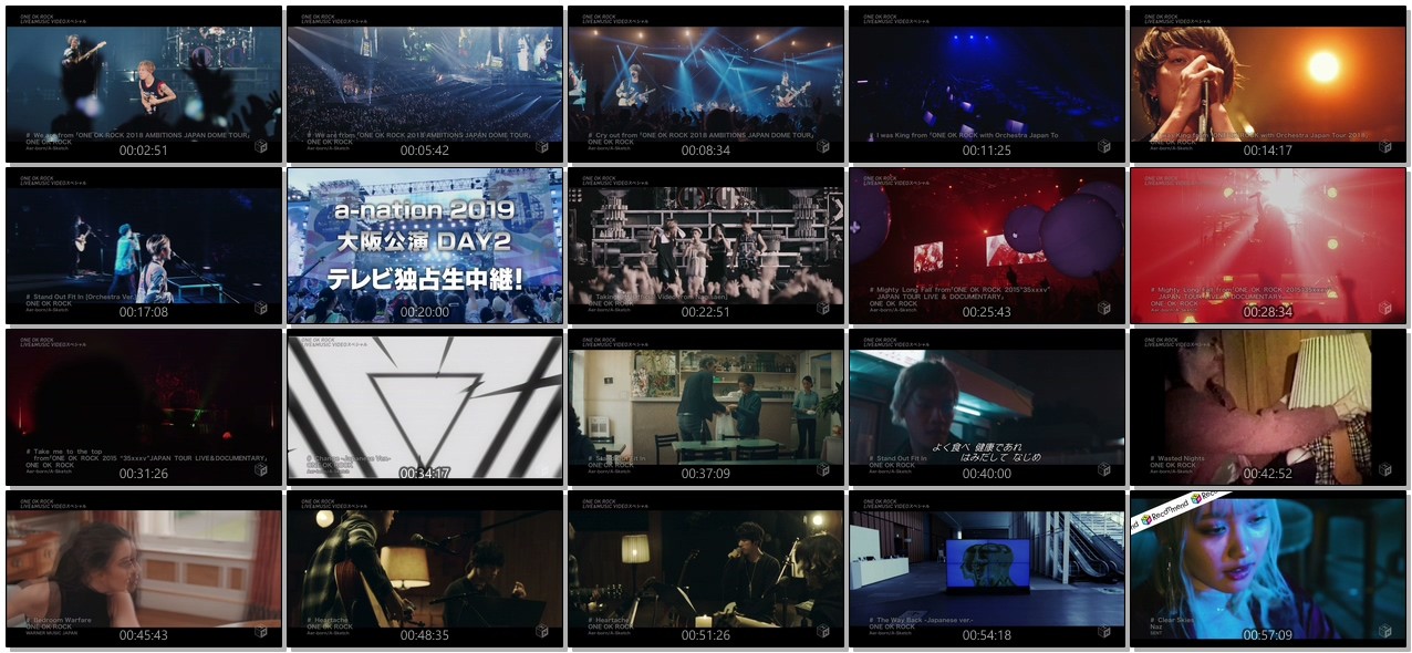 [TV-Variety] ONE OK ROCK – ONE OK ROCK LIVE&MUSIC VIDEOスペシャル (2019.08.10)