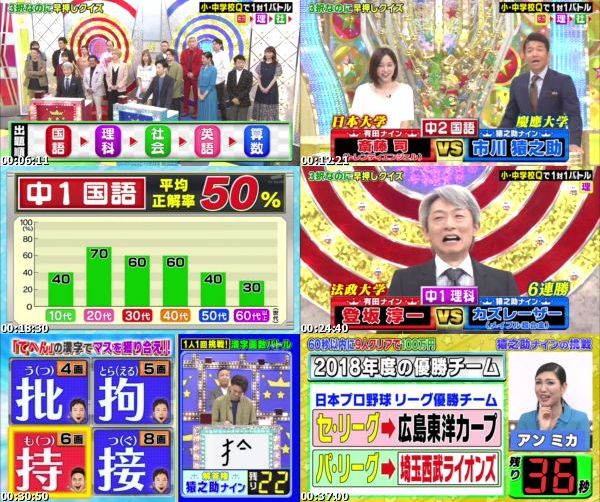 [TV-Variety] くりぃむクイズ ミラクル9 – 2019.09.11