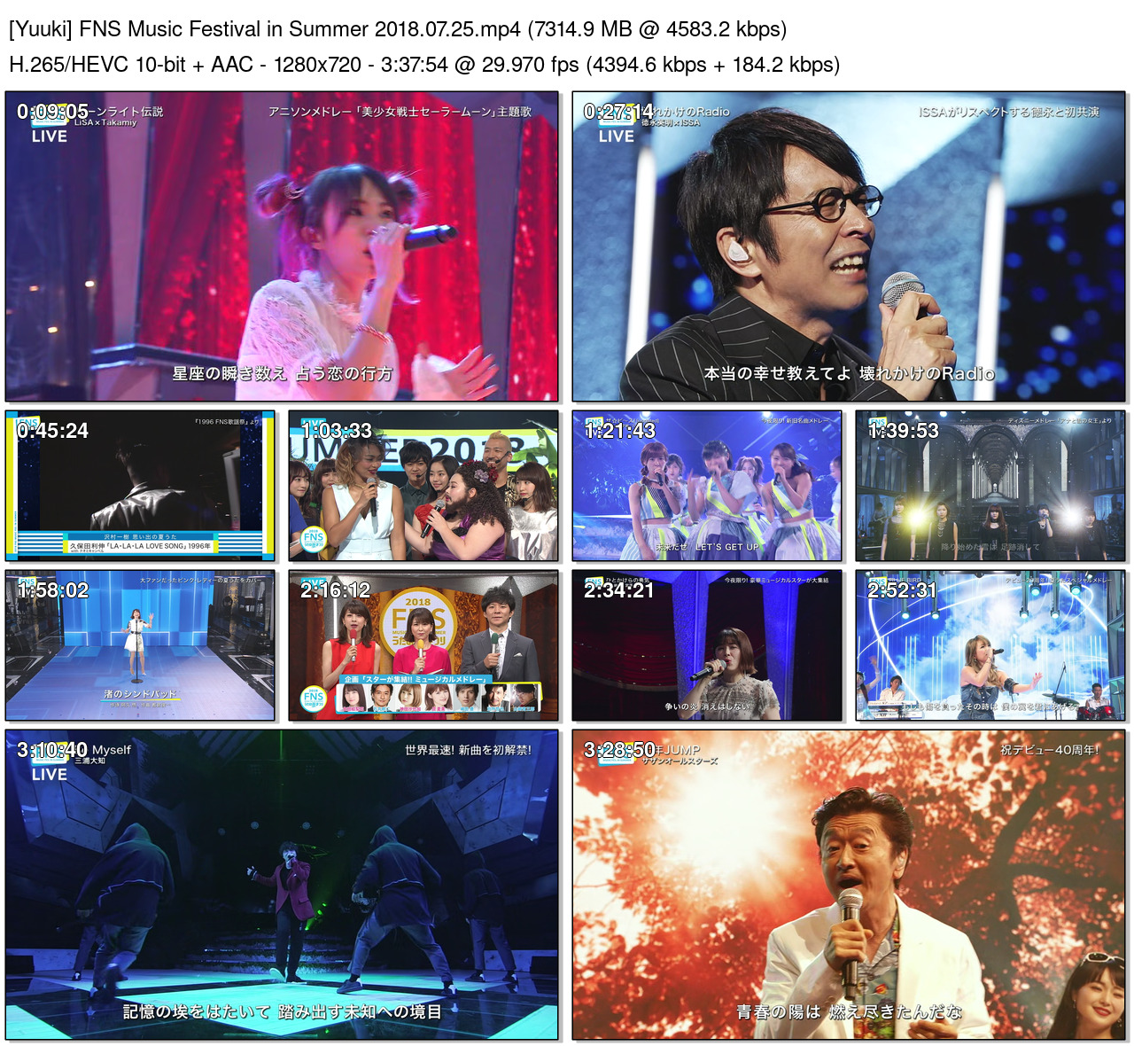 [TV-Variety] FNSうたの夏まつり (2018.07.25)