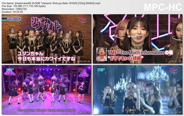IZ*ONE ‘Vampire’ Shibuya Note 191005 (NHKG)
