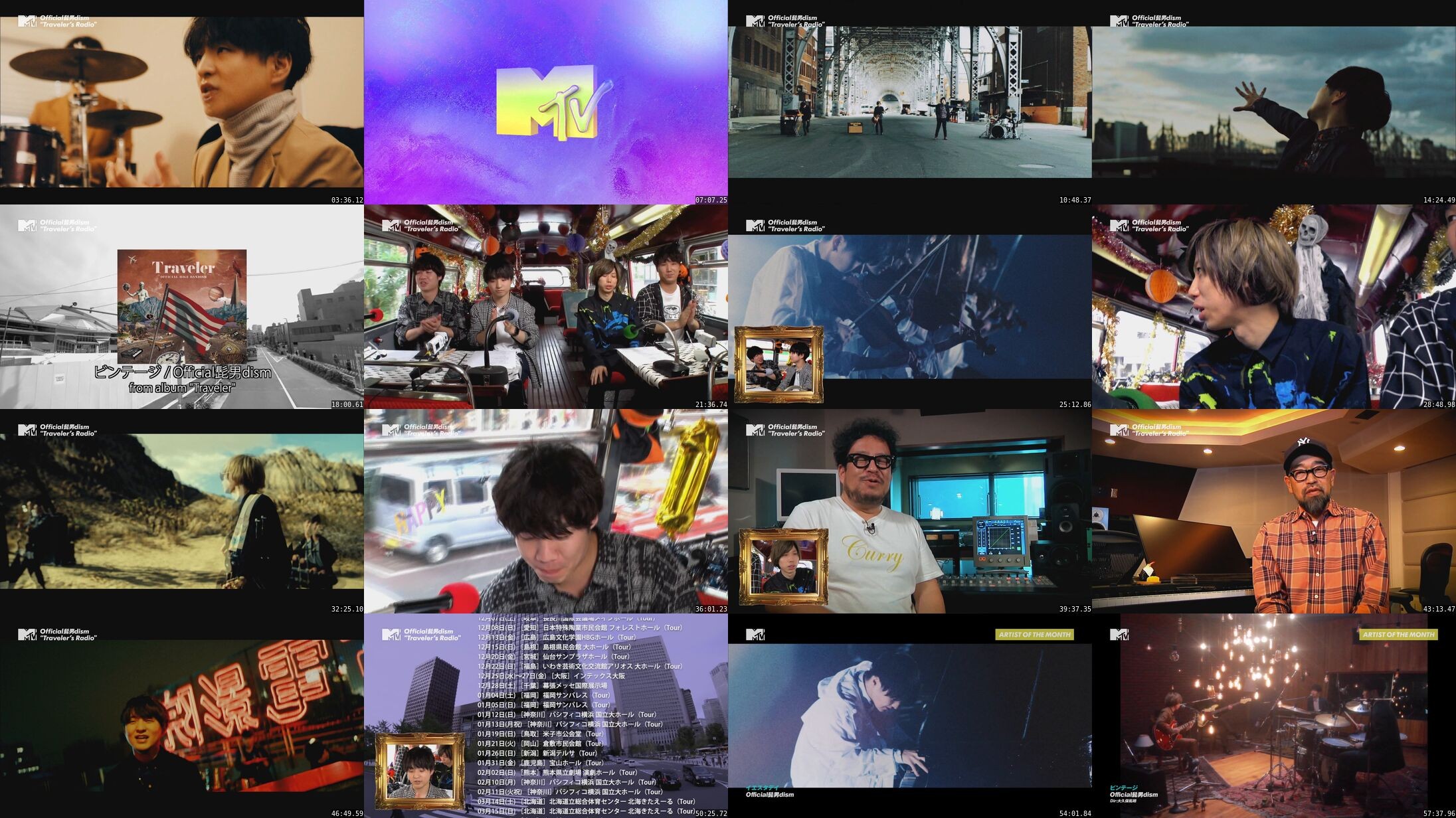 [TV-Variety] Official髭男dism – Official髭男dism “Traveler’s Radio” (2019.10.26)