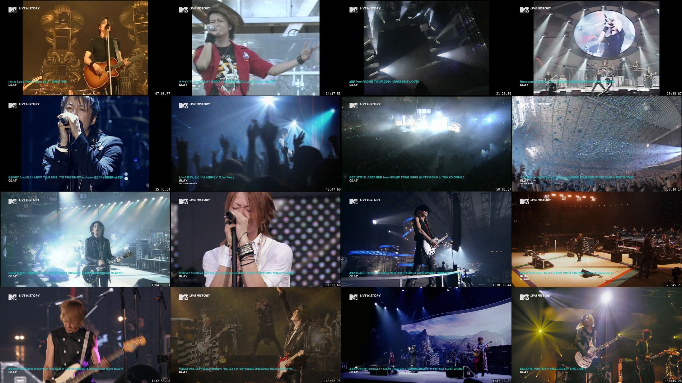 [TV-Variety] GLAY25周年記念！ライブ特集 (2019.10.20)
