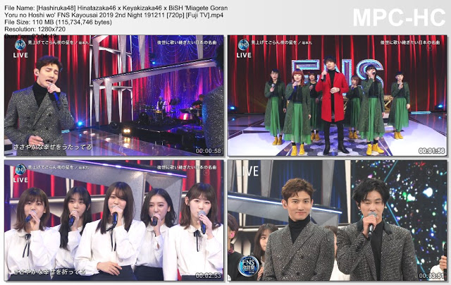 Hinatazaka46, Keyakizaka46, BiSH – FNS Kayousai 2019 2nd Night 191211 (Fuji TV)