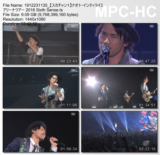 [TV-Variety] ナオト・インティライミ アリーナツアー 2016 Sixth Sense (Sukachan 1 2019.12.23)