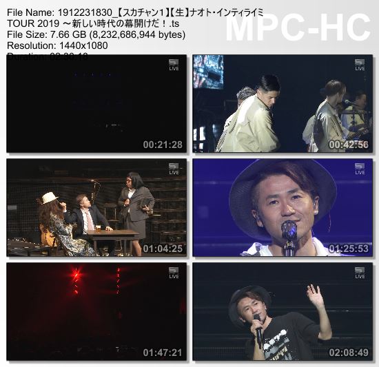 [TV-Variety] ナオト・インティライミ TOUR 2019 ～新しい時代の幕開けだ！(Sukachan 1 2019.12.23)