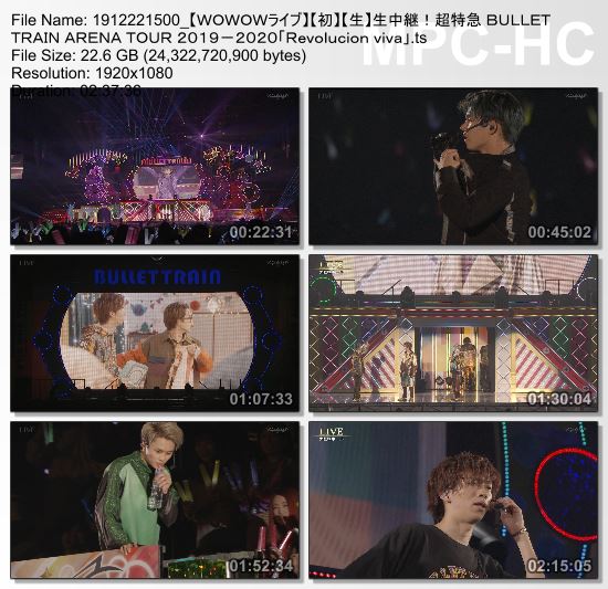 [TV-Variety] 超特急 – 生中継！超特急 BULLET TRAIN ARENA TOUR 2019-2020「Revolucion viva」～Pastel Shades Christmas～ (WOWOW Live 2019.12.22)