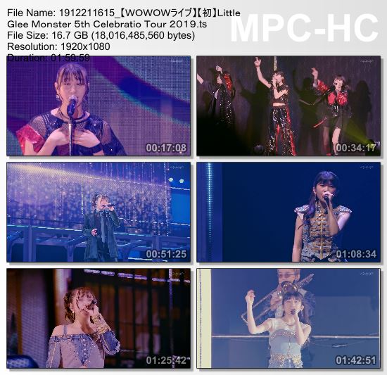 [TV-Variety] Little Glee Monster 5th Celebration Tour 2019 ~MONSTER GROOVE PARTY~ (WOWOW Live 2019.12.21)