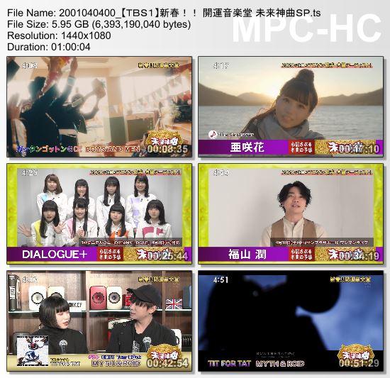 [TV-Variety] 開運音楽堂 – 2020.01.04 – 未来神曲ＳＰ