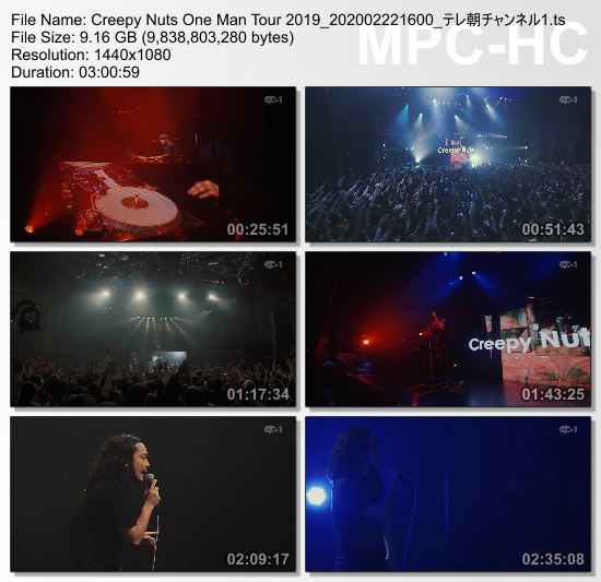 [TV-Variety] Creepy Nuts One Man Tour 2019 (テレ朝チャンネル1 2020.02.22)