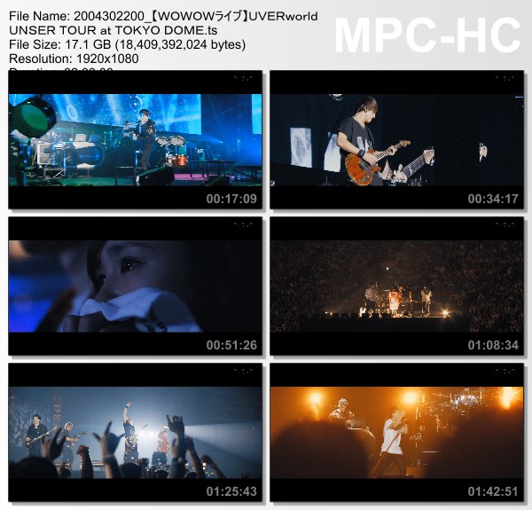 [TV-Variety] UVERworld UNSER TOUR at TOKYO DOME (WOWOW Live 2020.04.30)
