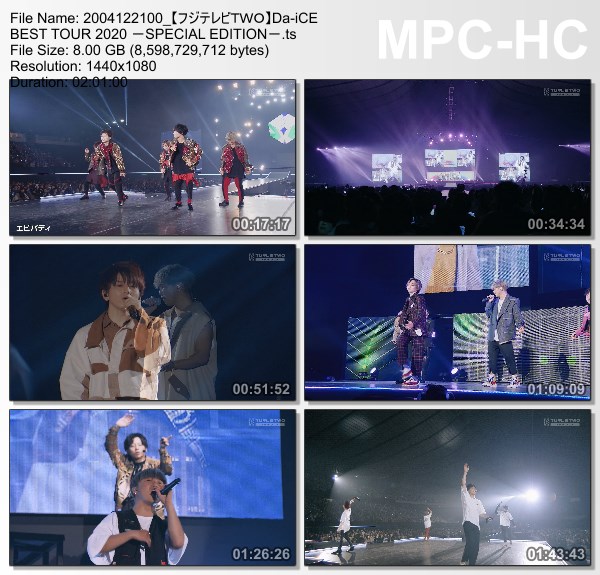 [TV-Variety] Da-iCE BEST TOUR 2020 -SPECIAL EDITION- (FujiTV TWO 2020.04.12)