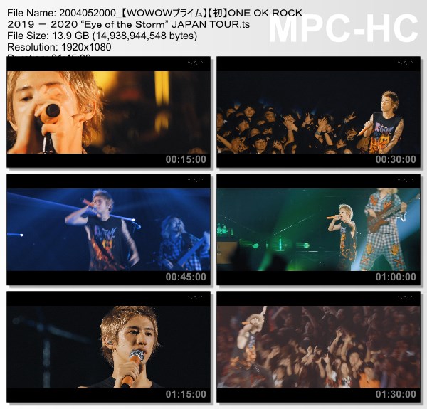 [TV-Variety] ONE OK ROCK 2019 – 2020 “Eye of the Storm” JAPAN TOUR (WOWOW Prime 2020.04.05)