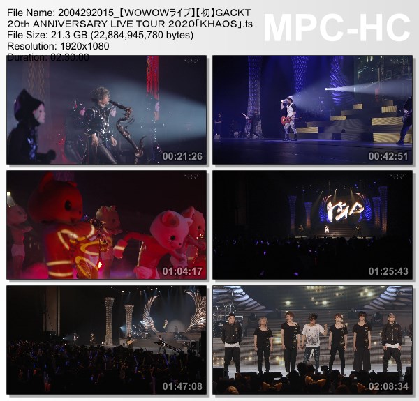 [TV-Variety] GACKT 20th ANNIVERSARY LIVE TOUR 2020 “KHAOS” (WOWOW Live 2020.04.29)