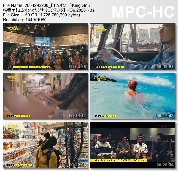 [TV-Variety] King Gnu 特番 ～Op.2020～ (M-ON! HD 2020.04.29)