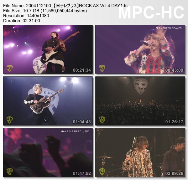[TV-Variety] ROCK AX Vol.4 DAY1 (NTV+ HD 2020.04.11)