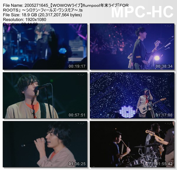 [TV-Variety] flumpool年末ライブ「FOR ROOTS」 ～シロテン・フィールズ・ワンスモア～ (WOWOW Live 2020.05.27)