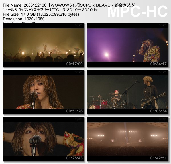 [TV-Variety] SUPER BEAVER 都会のラクダ “ホール＆ライブハウス＋アリーナ”TOUR 2019-2020 ～スーパー立ちと座りと、ラクダ放題～ (WOWOW Live 2020.05.13)