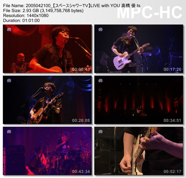 [TV-Variety] 高橋優 – LIVE with YOU (SSTV HD 2020.05.04)