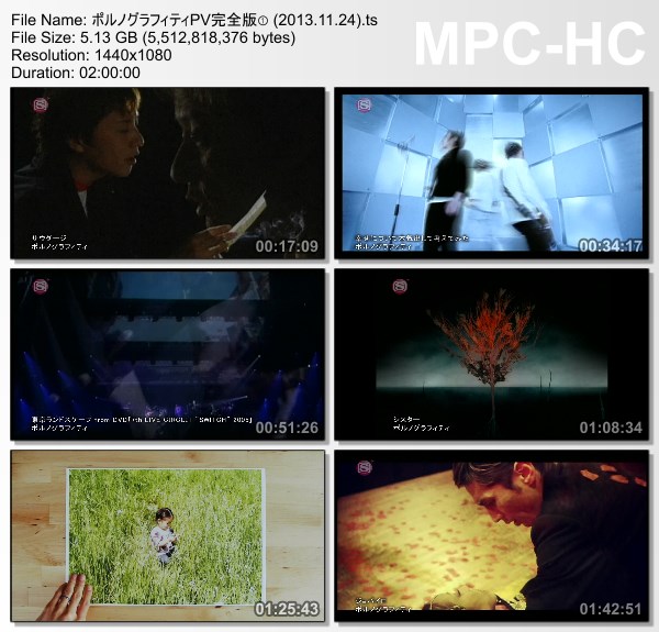 [TV-Variety] ポルノグラフィティ ミュージックビデオ完全版 (SSTV Plus HD – 2013.11.24)