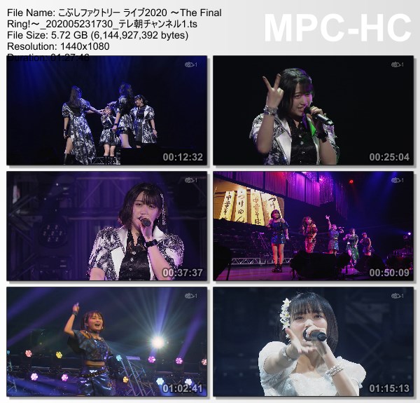 [TV-Variety] こぶしファクトリー ライブ2020 〜The Final Ring!〜 (テレ朝チャンネル1 2020.05.23)