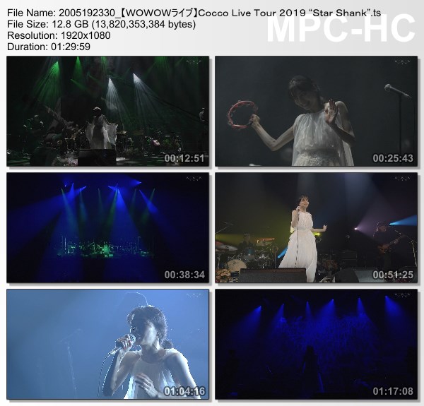 [TV-Variety] Cocco Live Tour 2019 “Star Shank” (WOWOW Live 2020.05.19)
