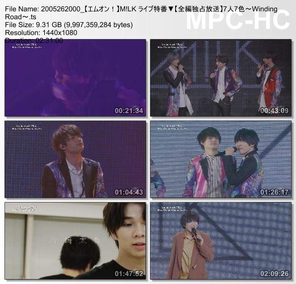 [TV-Variety] M!LK 7人7色～Winding Road～ (M-ON! HD 2020.05.26)
