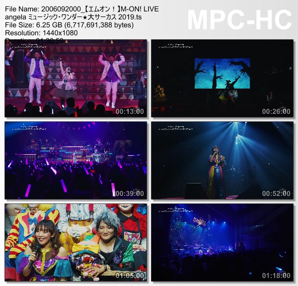 [TV-Variety] angelaのミュージック・ワンダー★大サーカス 2019 (M-ON! HD 2020.06.09)