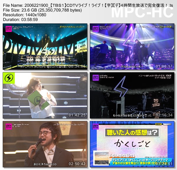 [TV-Variety] CDTVライブ！ライブ！４時間生放送で完全復活！- 2020.06.22