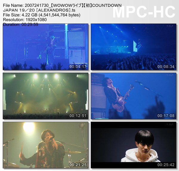 [TV-Variety] [ALEXANDROS] – COUNTDOWN JAPAN 19/20 (WOWOW Live 2020.07.24)