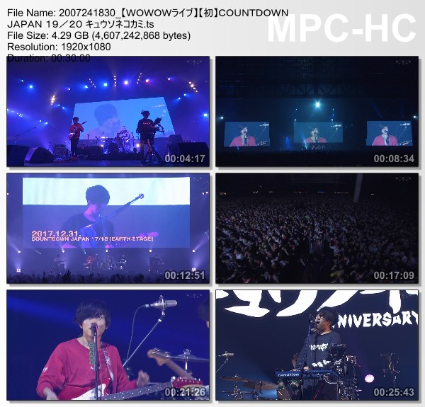 [TV-Variety] キュウソネコカミ – COUNTDOWN JAPAN 19/20 (WOWOW Live 2020.07.24)