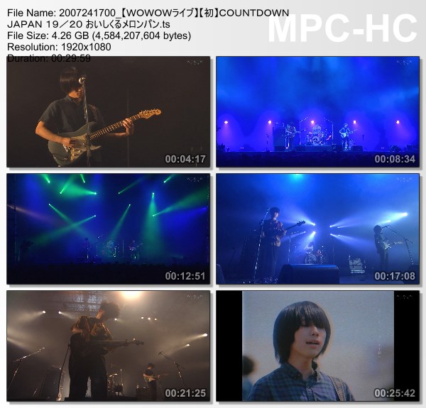 [TV-Variety] おいしくるメロンパン – COUNTDOWN JAPAN 19/20 (WOWOW Live 2020.07.24)