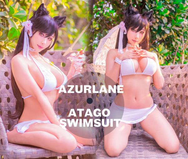 [Cosplay] Hane Ame 雨波 – ATAGO SWIMSUIT (Azur Lane)