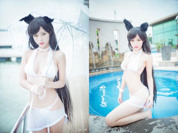 [Cosplay] Yuno Shimizu 清水由乃 – Atago Swimsuit 爱宕泳装Ver (Azur Lane)