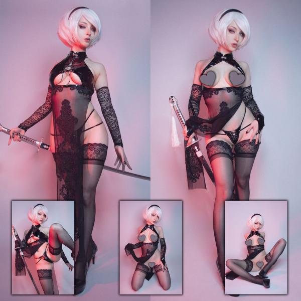 [Cosplay] Shiro Kitsune – 2B Cheongsam (NieR: Automata)