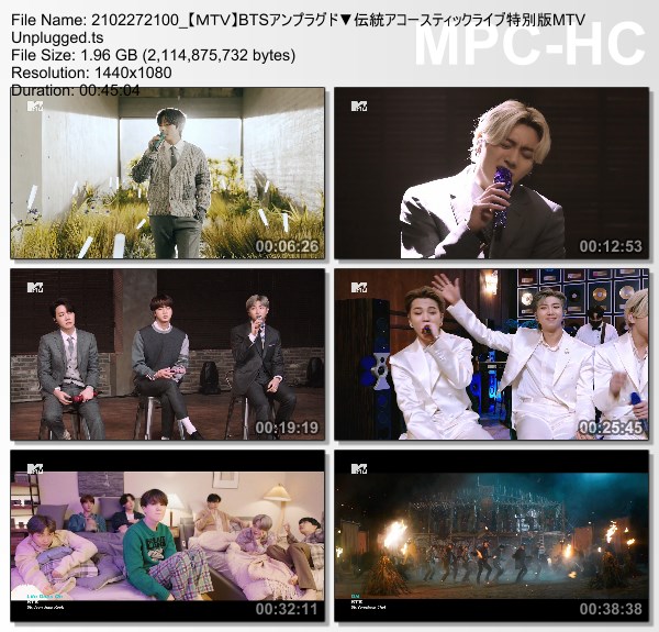 [TV-Variety] BTSアンプラグド▼伝統アコースティックライブ特別版 (MTV Unplugged 2021.02.27)