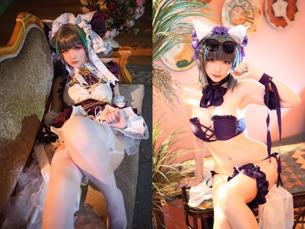 [Cosplay] Hoshilily 星之迟迟 – Chesire 柴郡 (Azur Lane)