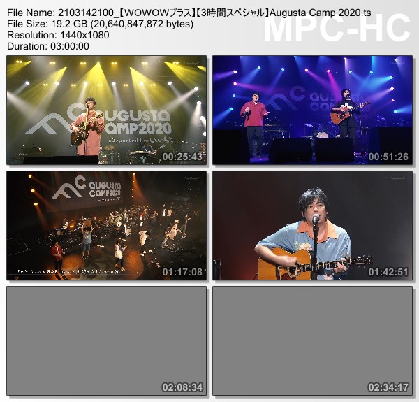 [TV-Variety] Augusta Camp 2020 (WOWOW Plus 2021.03.14)
