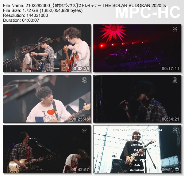 [TV-Variety] ストレイテナー SPECIAL in THE SOLAR BUDOKAN 2020 (Kayo Pops 2021.02.28)