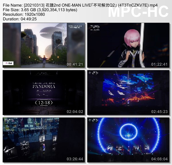 [TV-Variety] 花譜2nd ONE-MAN LIVE「不可解弐Q2」 [2021.03.13]