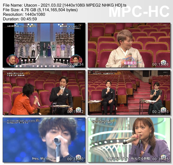 [TV-Variety] うたコン – 2021.03.02